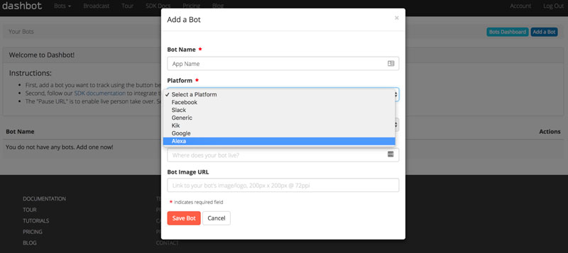 Dashbot Select Platform
