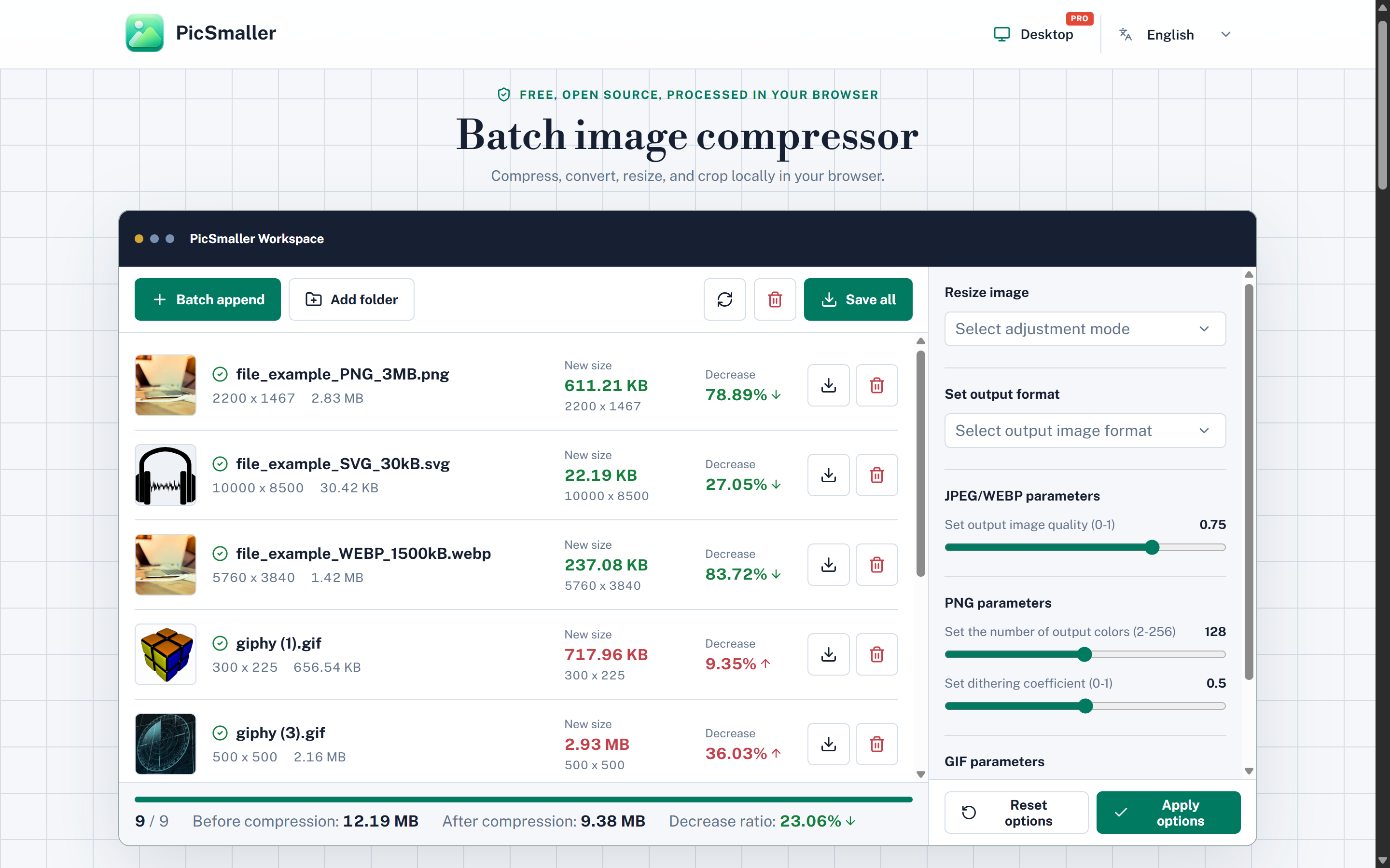 Pic Smaller compressor workspace