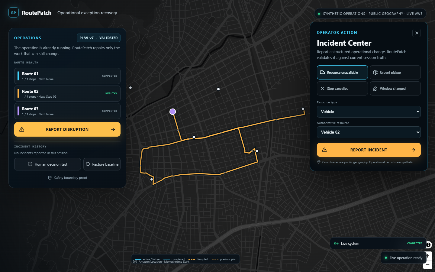 RoutePatch Incident Center