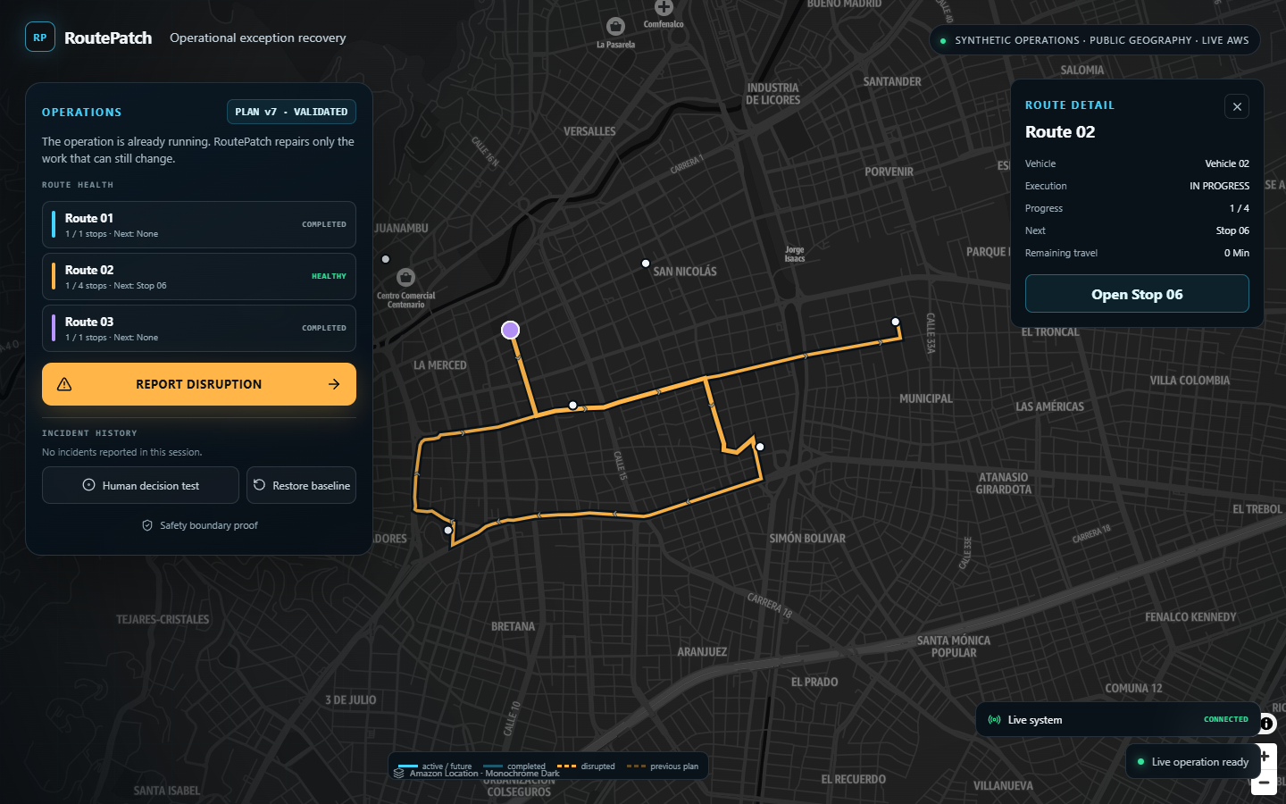 RoutePatch Live Execution