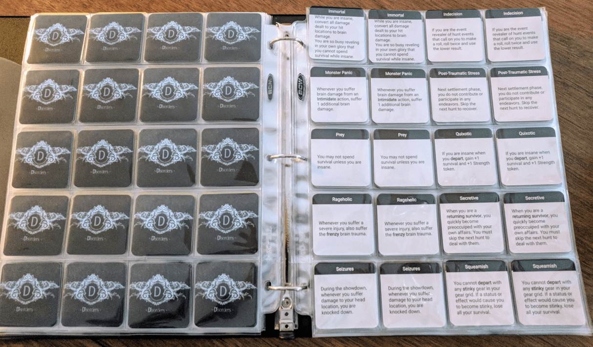 Extra gear cards | Kingdom Death: Monster
