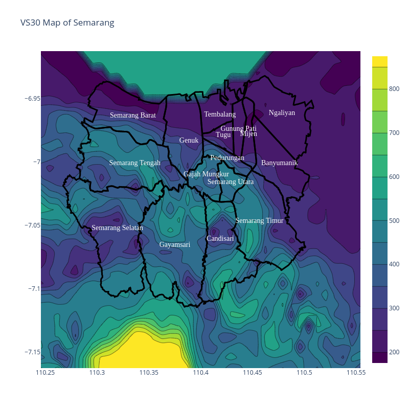 VS30 Map PLotly