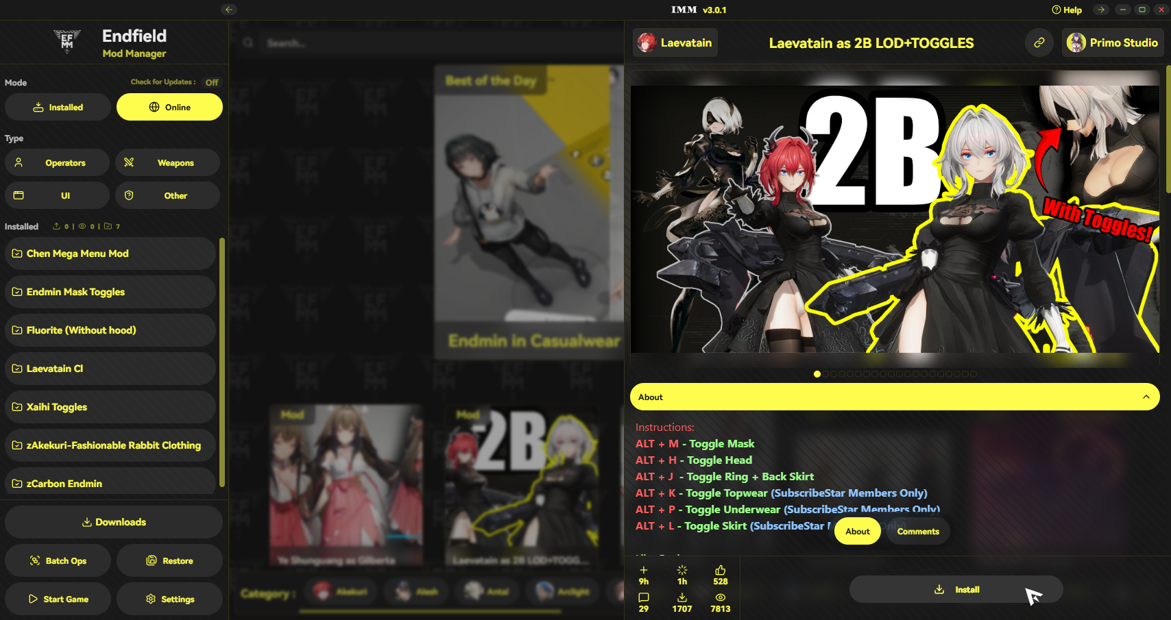 Integrated Mod Manager Modding Tool for Arknights: Endfield | Endfield ...