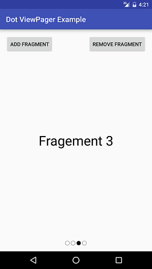 DotViewPagerIndicator Sample Screenshot