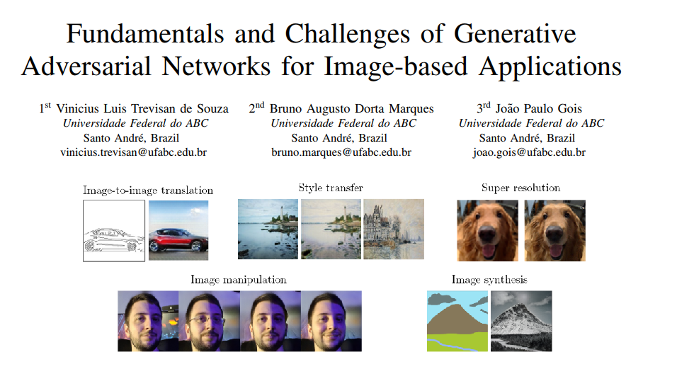 Fundamentals and Challenges of Generative Adversarial Networks for Image-based Applications