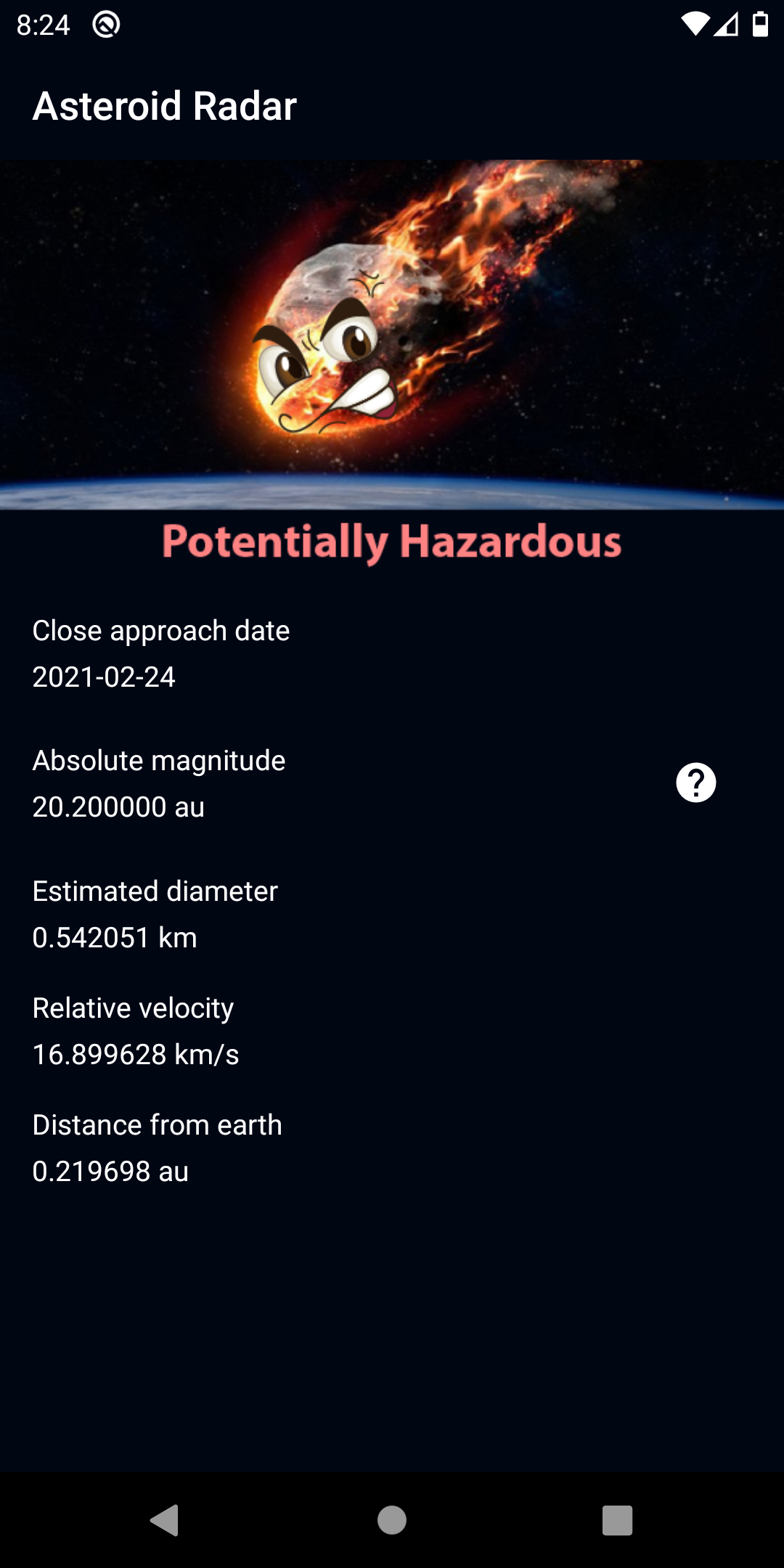 GitHub - jploz/android-nd-asteroid-radar: Asteroid radar app for ...