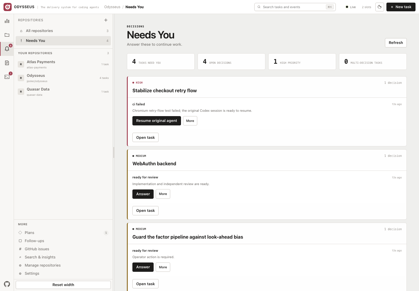 Needs You queue