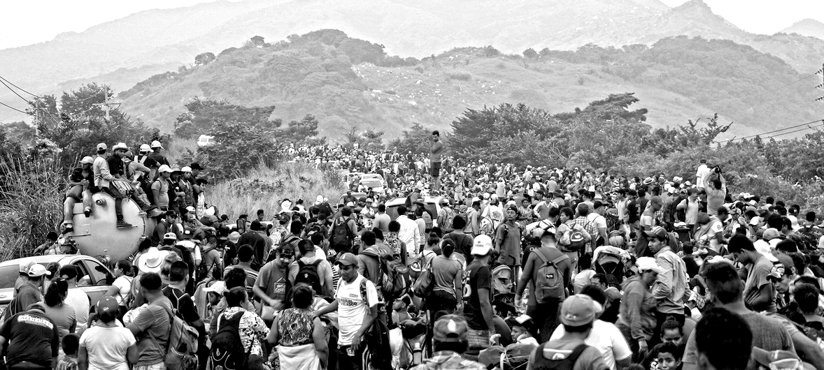 The Migrant Caravan. Credit: Migration Data Portal