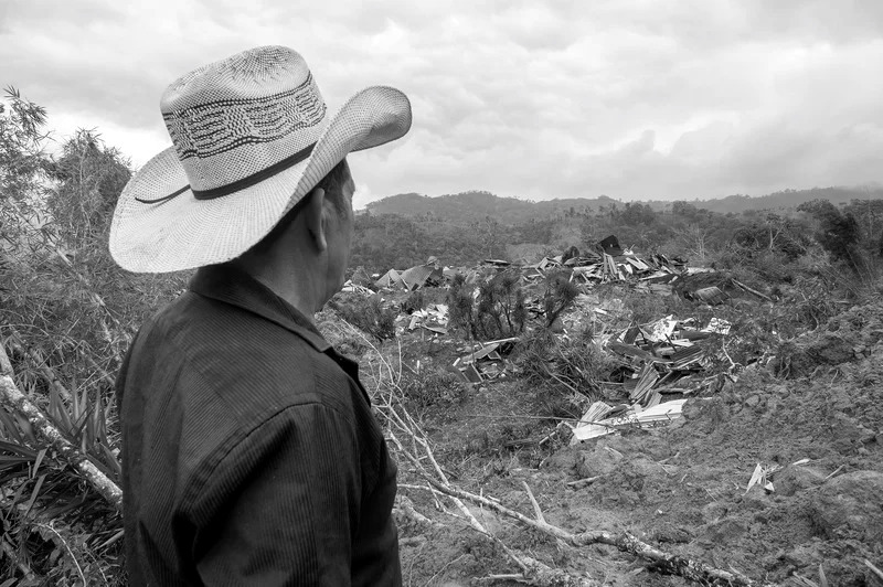 Two hurricanes destroyed bridges, roads, schools, health clinics and homes. Here is the aftermath in Protección in Honduras' Santa Barbara department on Dec. 11. Credit: Edison Umanzur | AFP via Getty Images