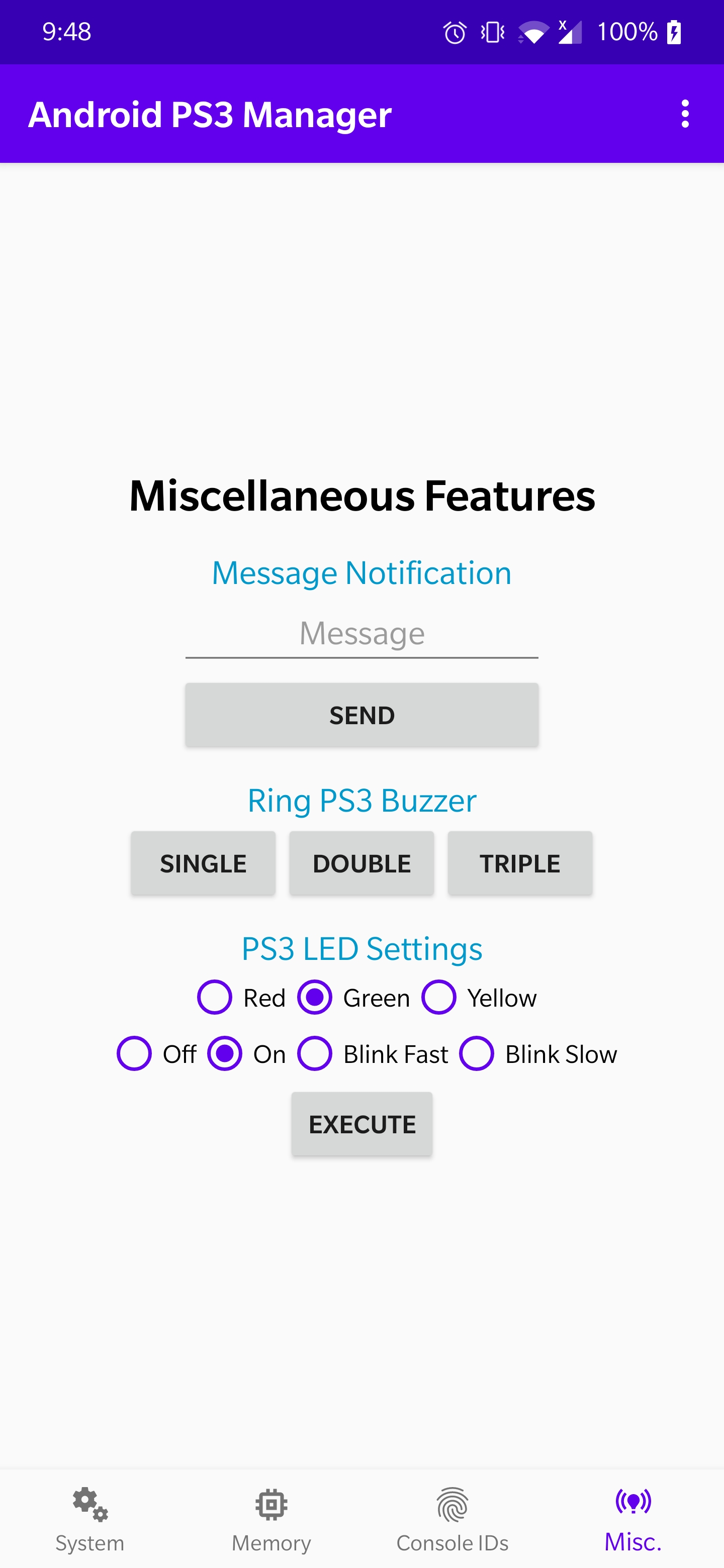 Miscellaneous screen