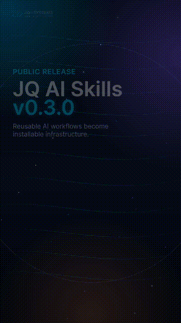Motion preview for the JQ AI Skills launch video