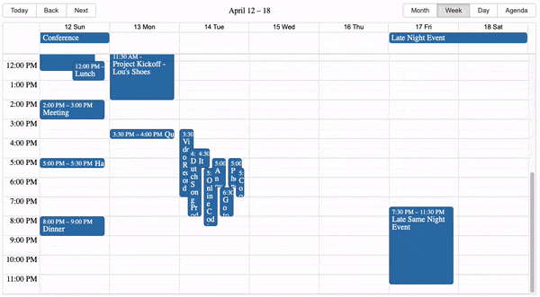 React Big Calendar React Big Calendar
