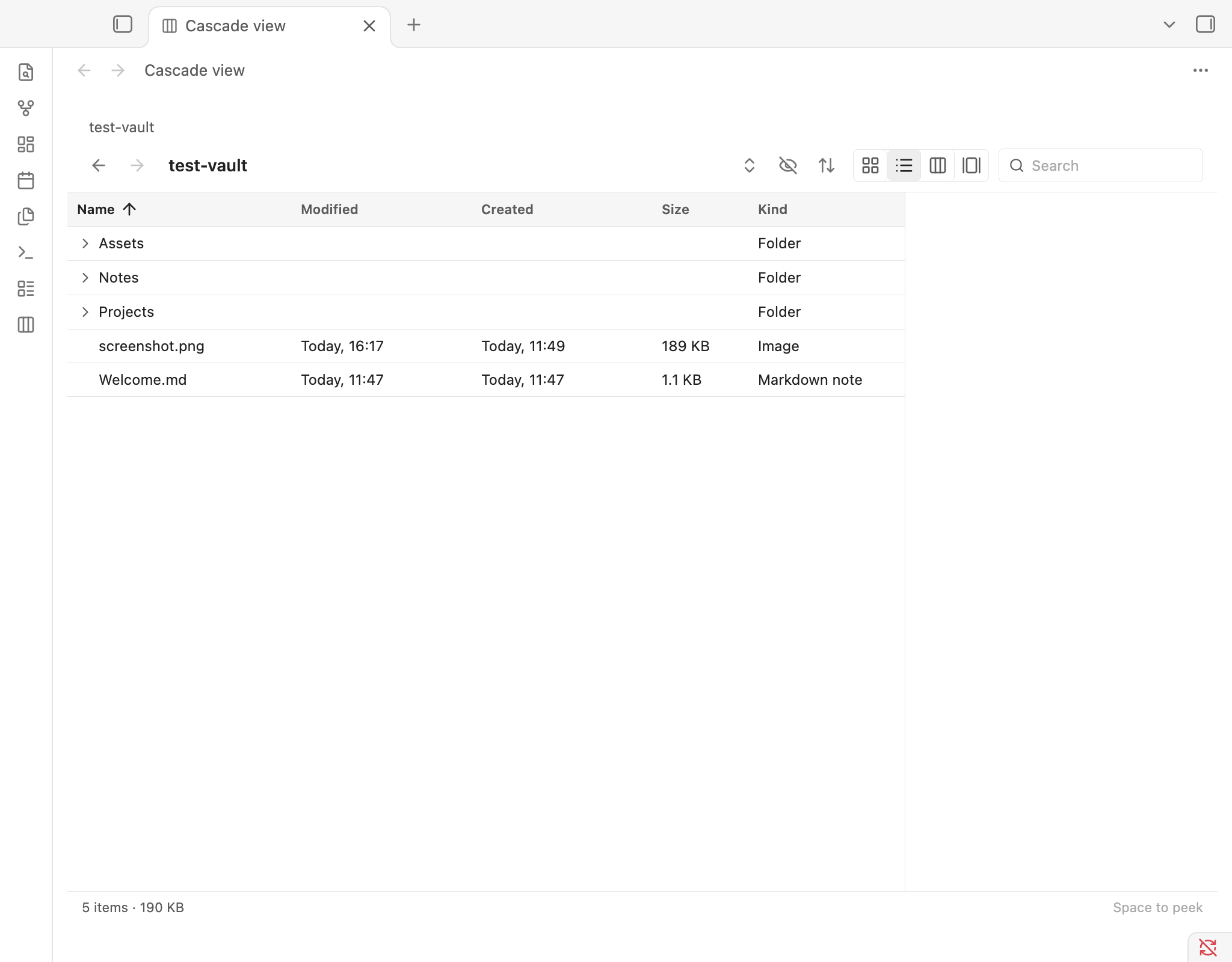 List View