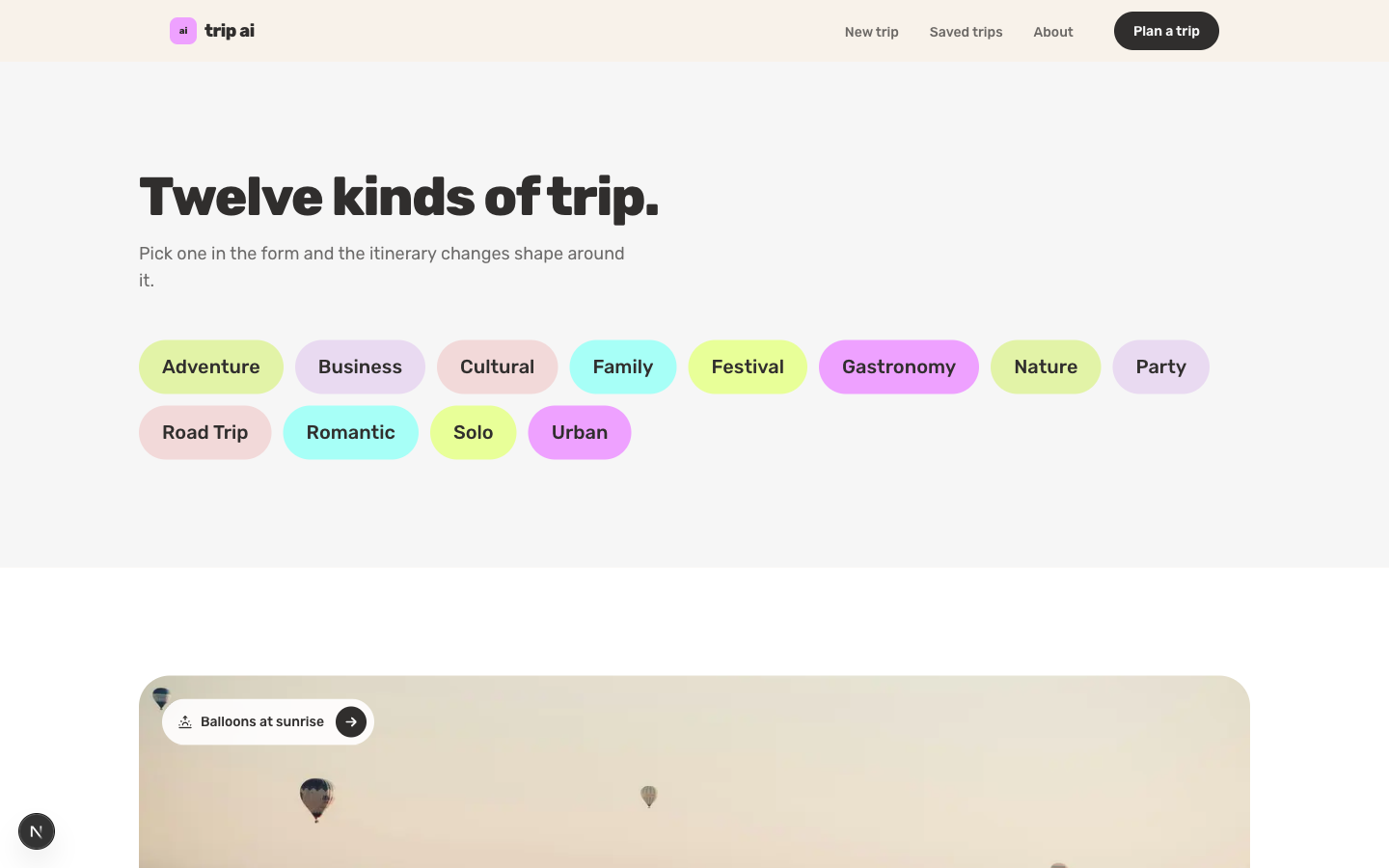 Trip types