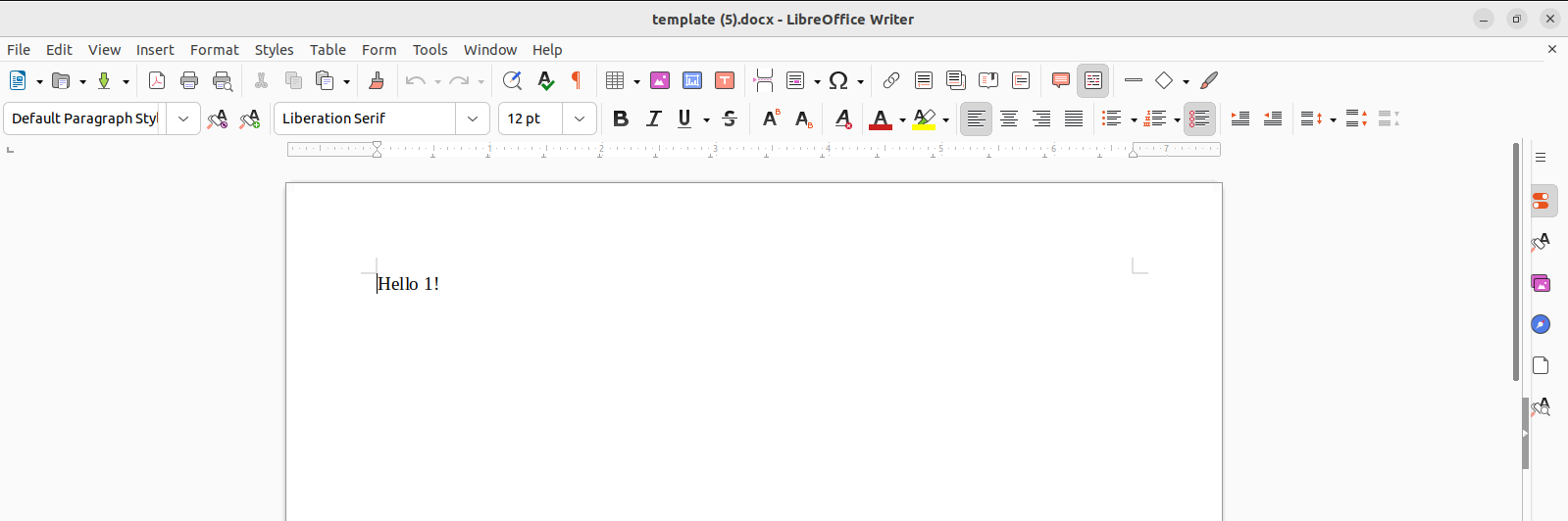 a Word document that says 