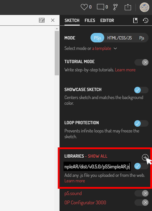 Add library in OpenProcessing