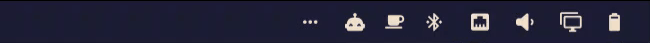 Dragging a widget onto the mark puts it away; dragging it back out past the mark returns it