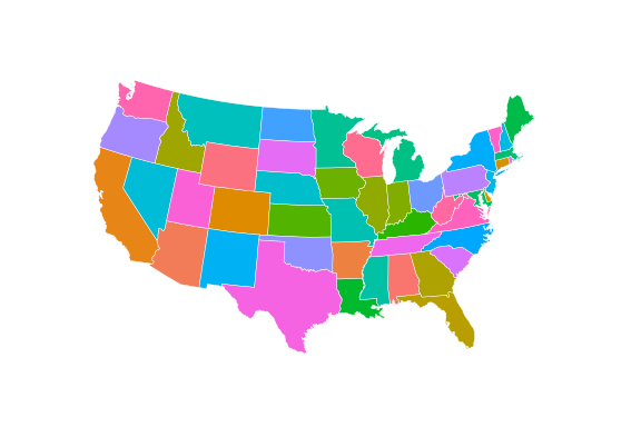 Example plot drawn with theme_map()