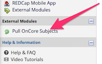 Pull OnCore Subjects Link