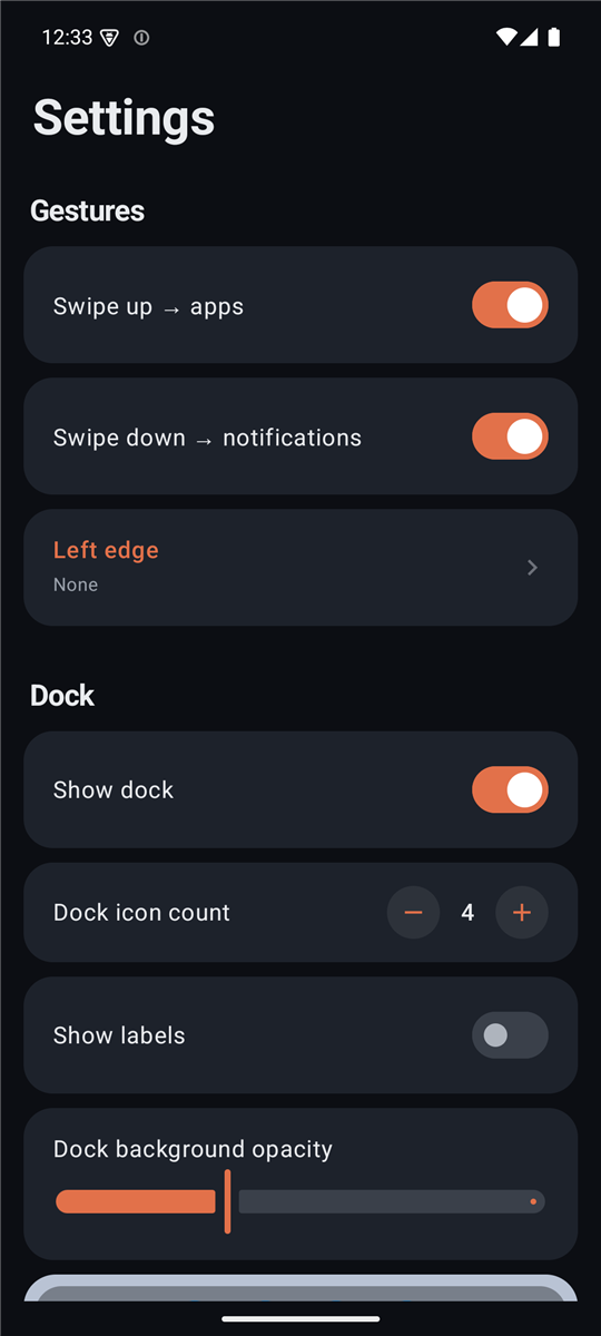 Settings