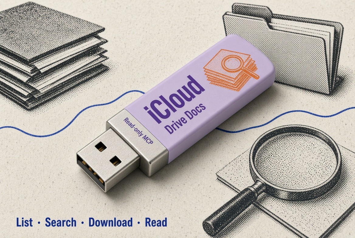 iCloud Drive Docs — read-only MCP. List, Search, Download, Read.