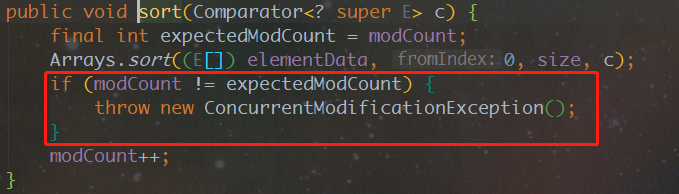 ConcurrentModificationException