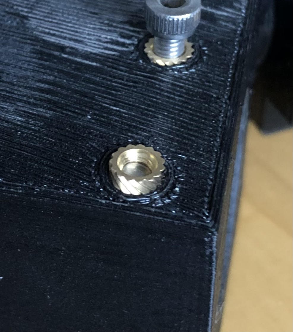 Threaded insert sticking out