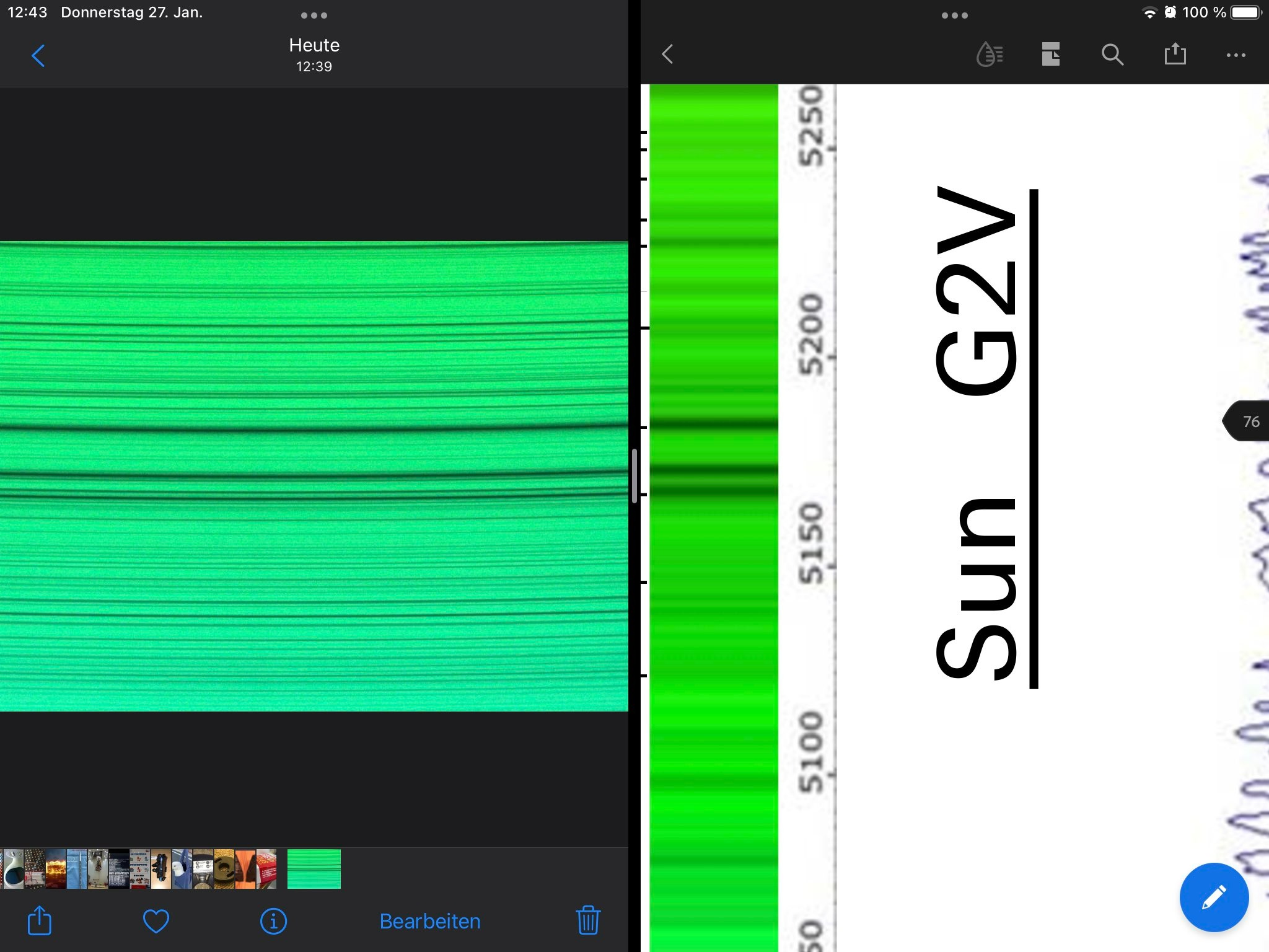 Comparing previous picture to sun spectrum