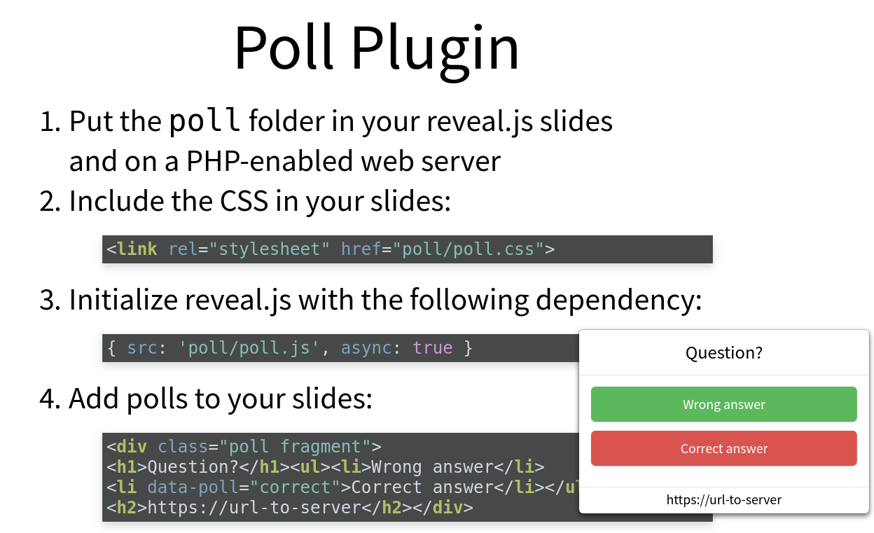 Reveal.js Poll Plugin