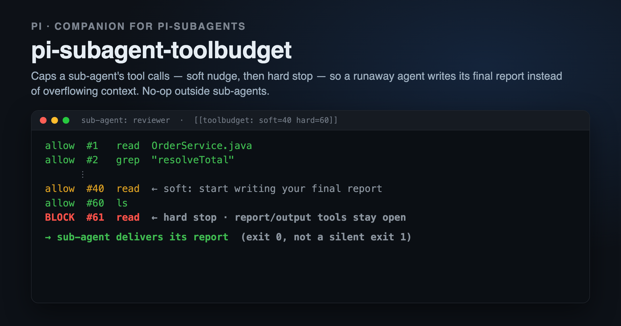 pi-subagent-toolbudget screenshot 1