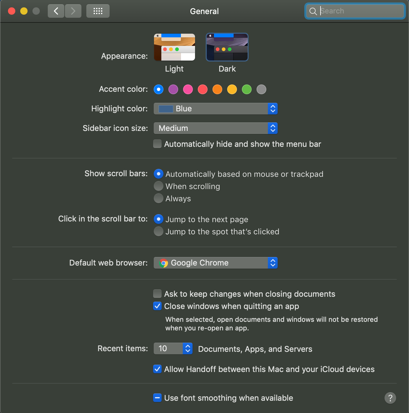 General Settings