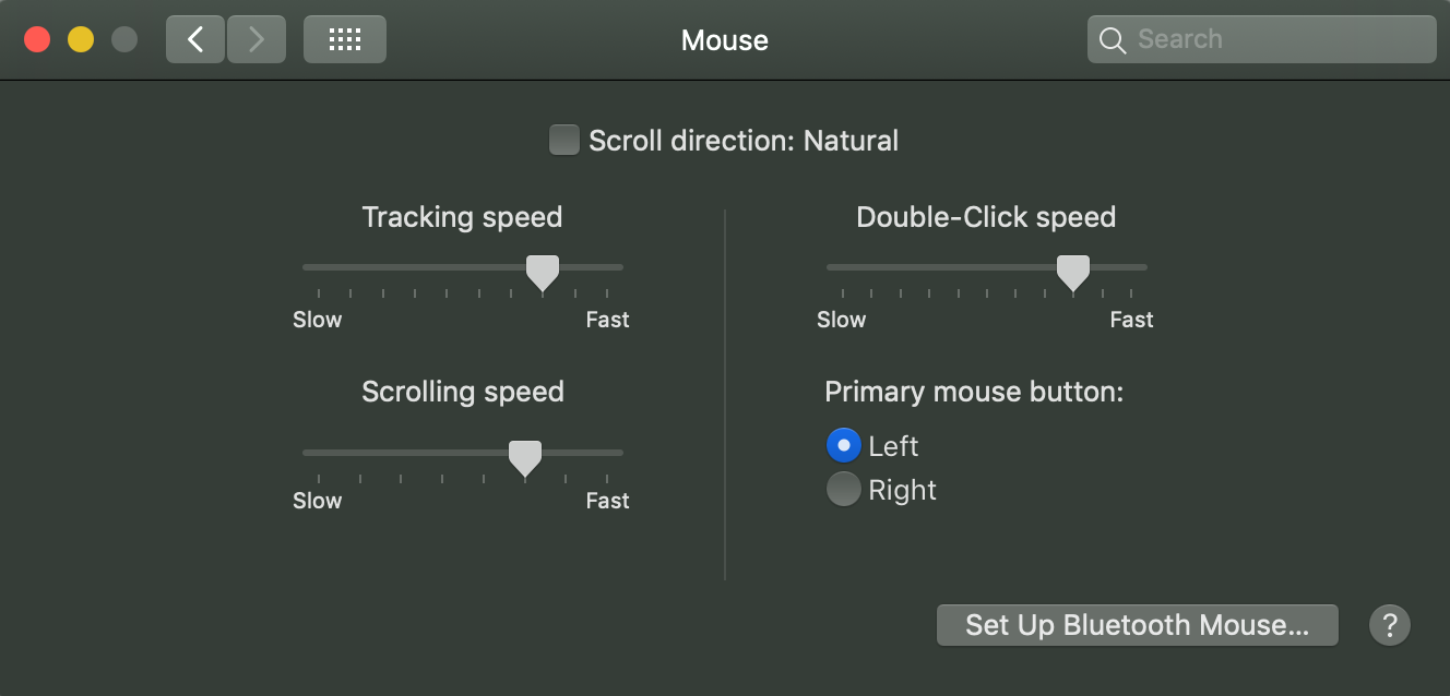 Mouse Settings