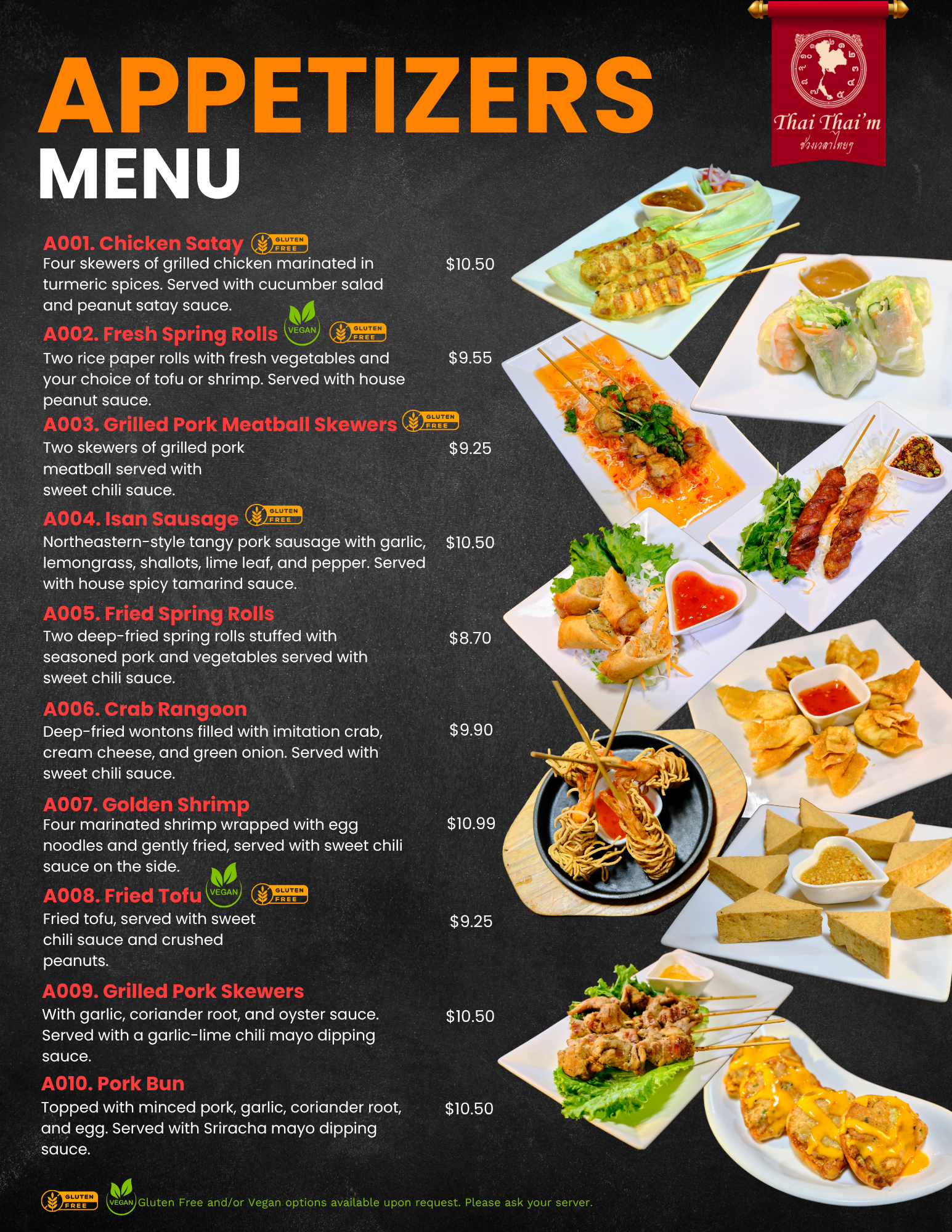 Appetizers Menu