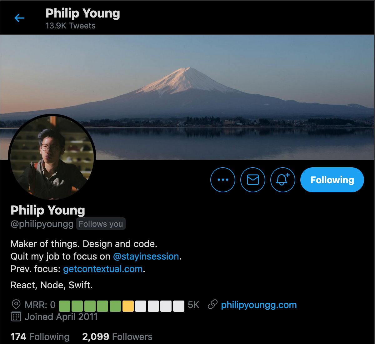 screenshot of @philipyoungg twitter profile