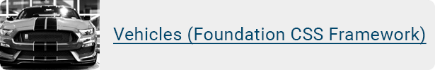 Vehicles (Foundation CSS Framework)