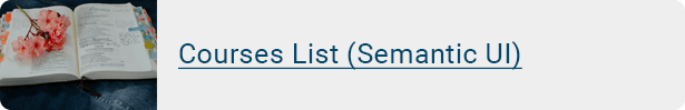 Courses List (Semantic UI)