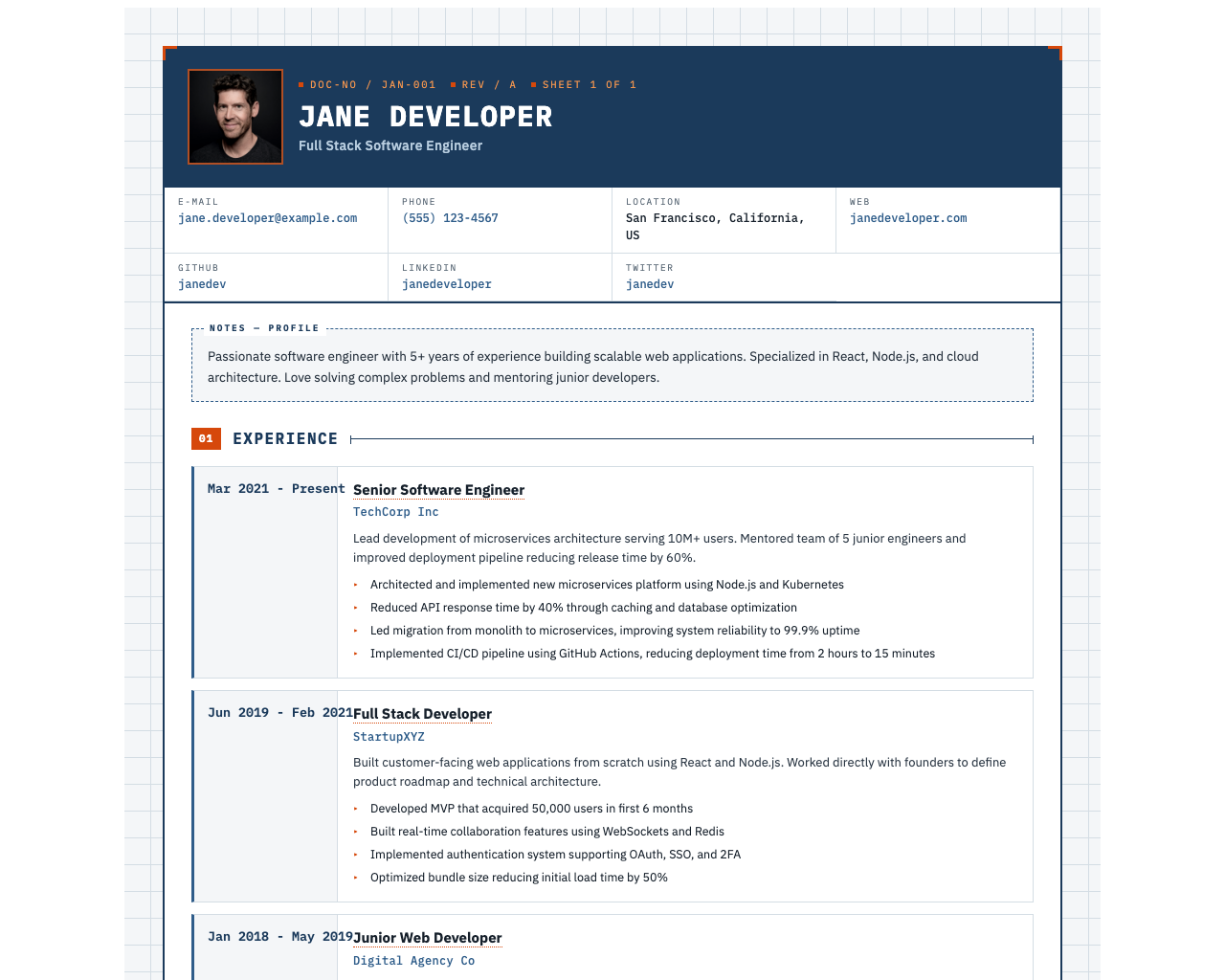 Industrial Engineer theme preview
