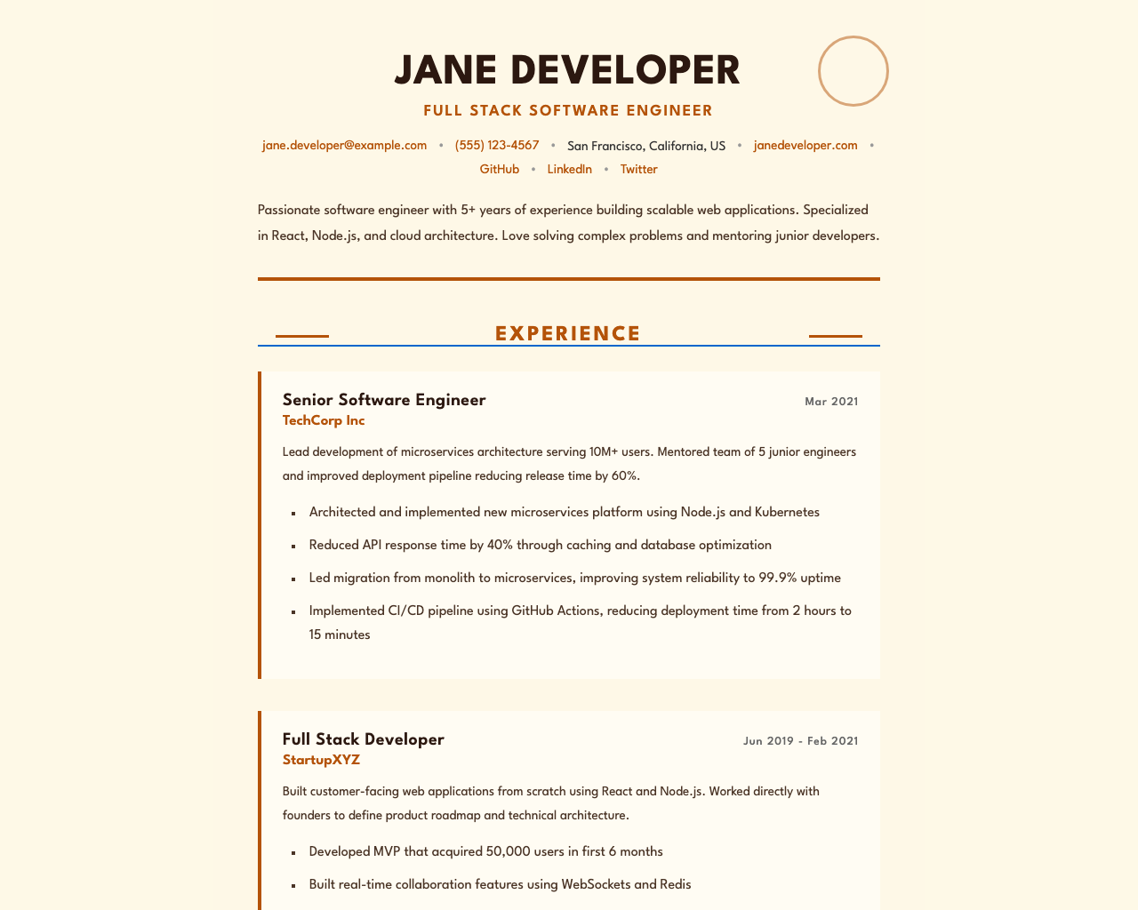 Mid-Century Resume theme preview