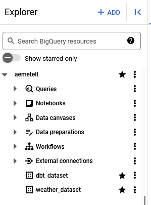 bigquery datasets creation
