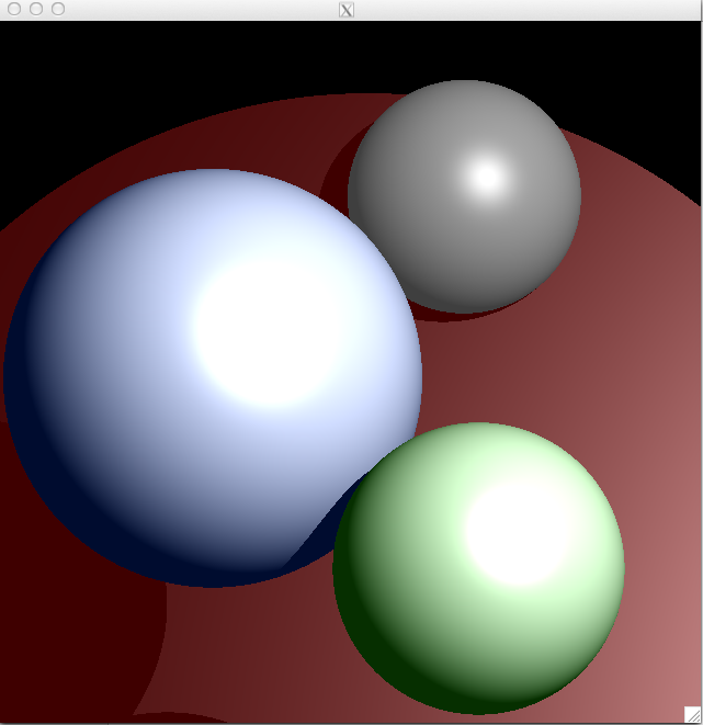 A screenshot of the raytracer