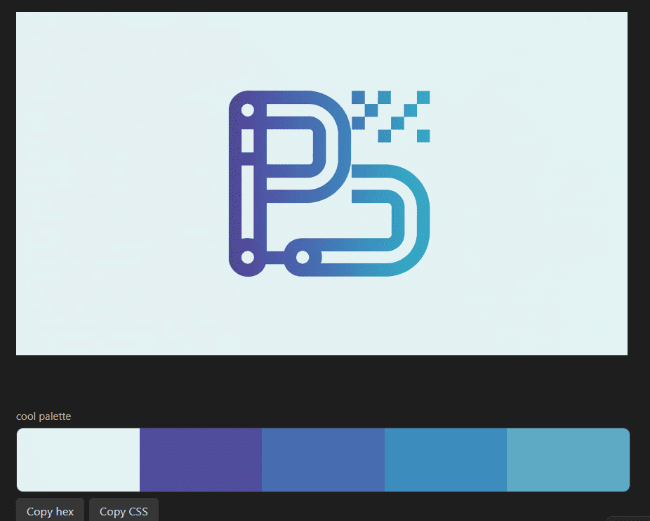 A palette extracted from a photo