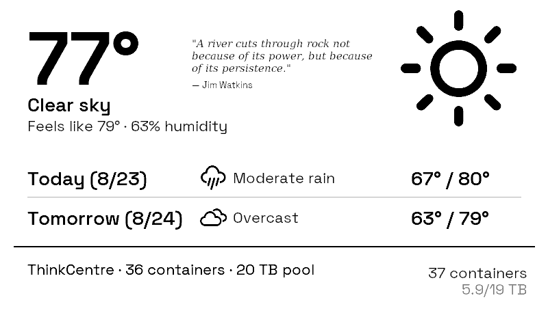 TRMNL weather display
