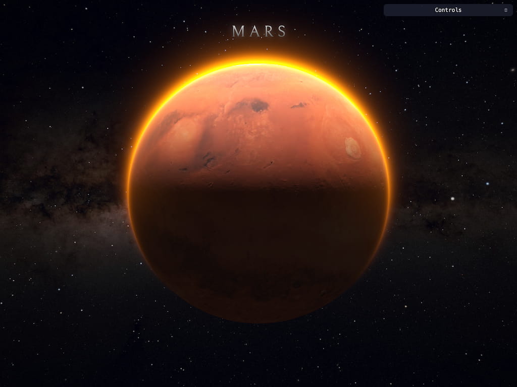 a render of Mars