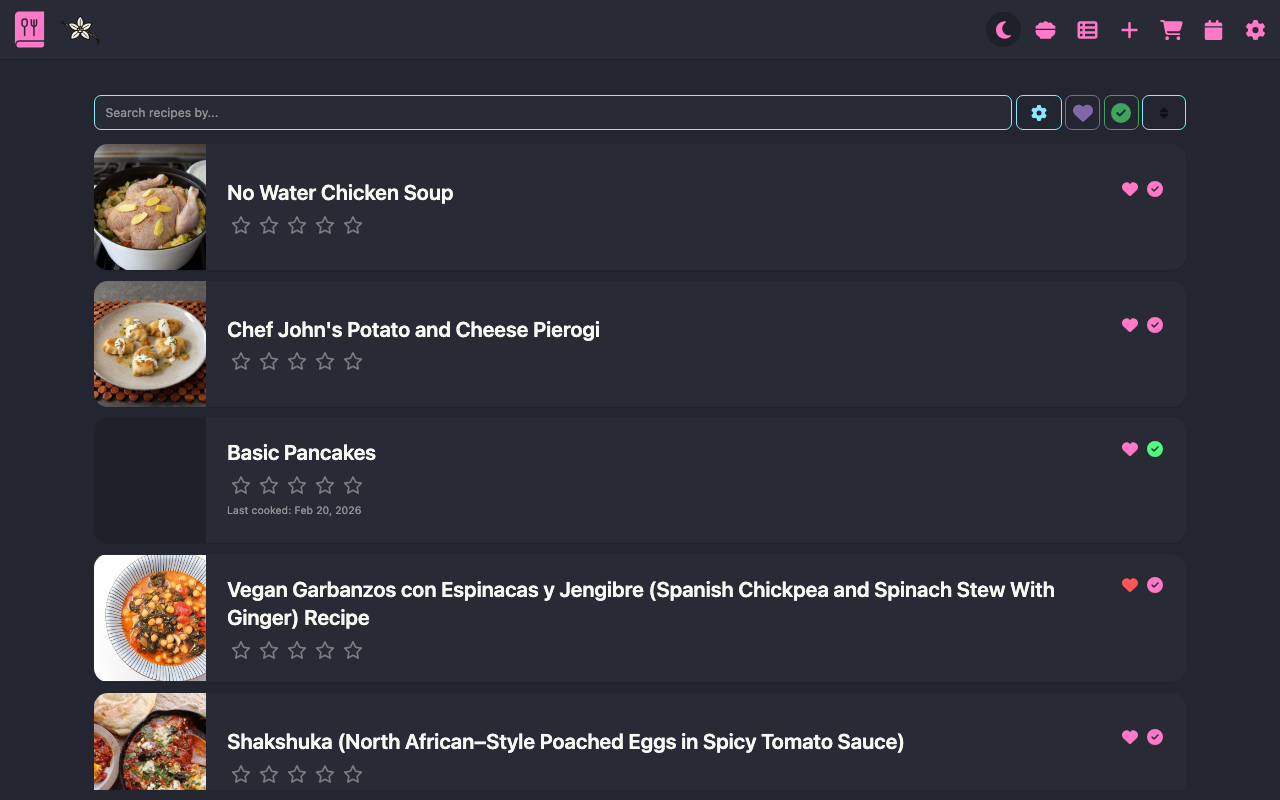 Recipe List