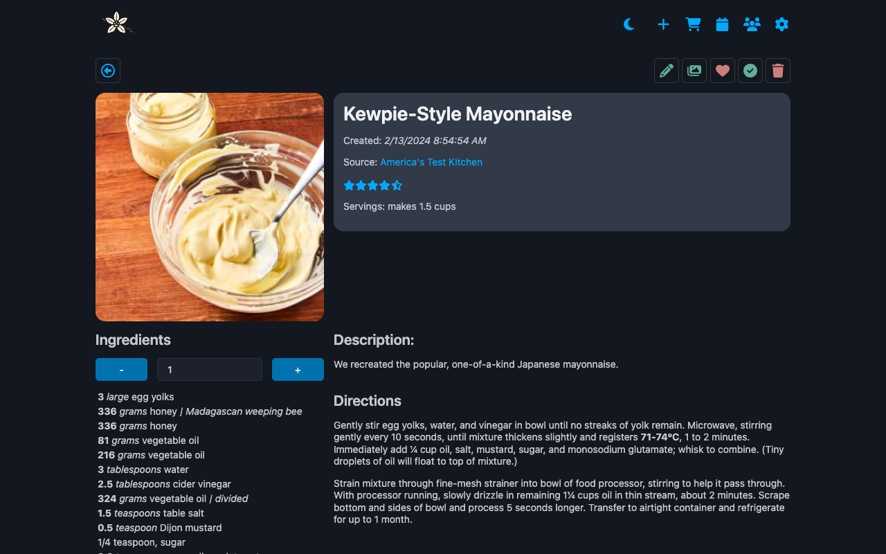 Recipe View