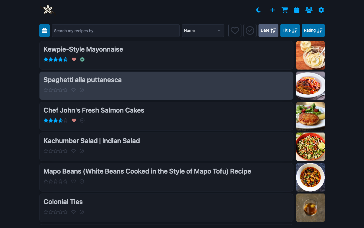 Recipe List