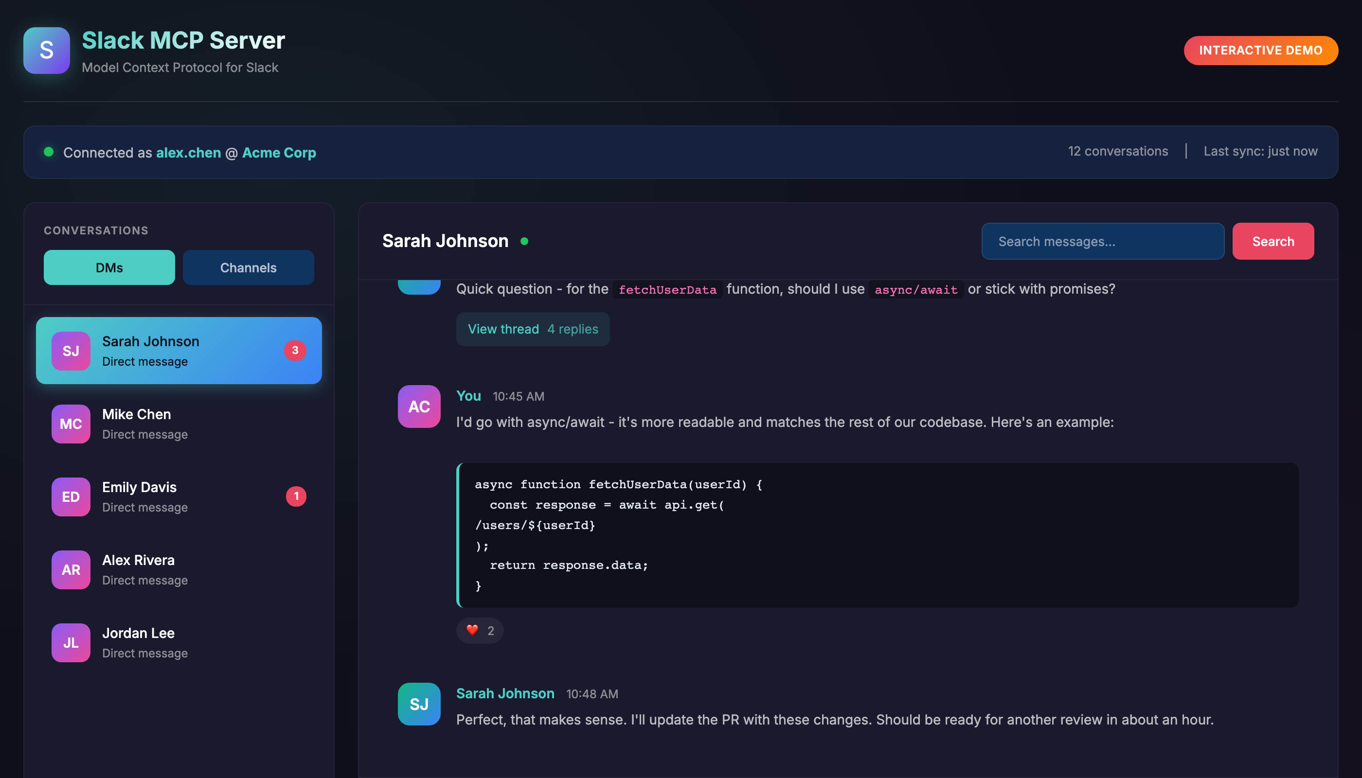 Slack MCP Server Web UI