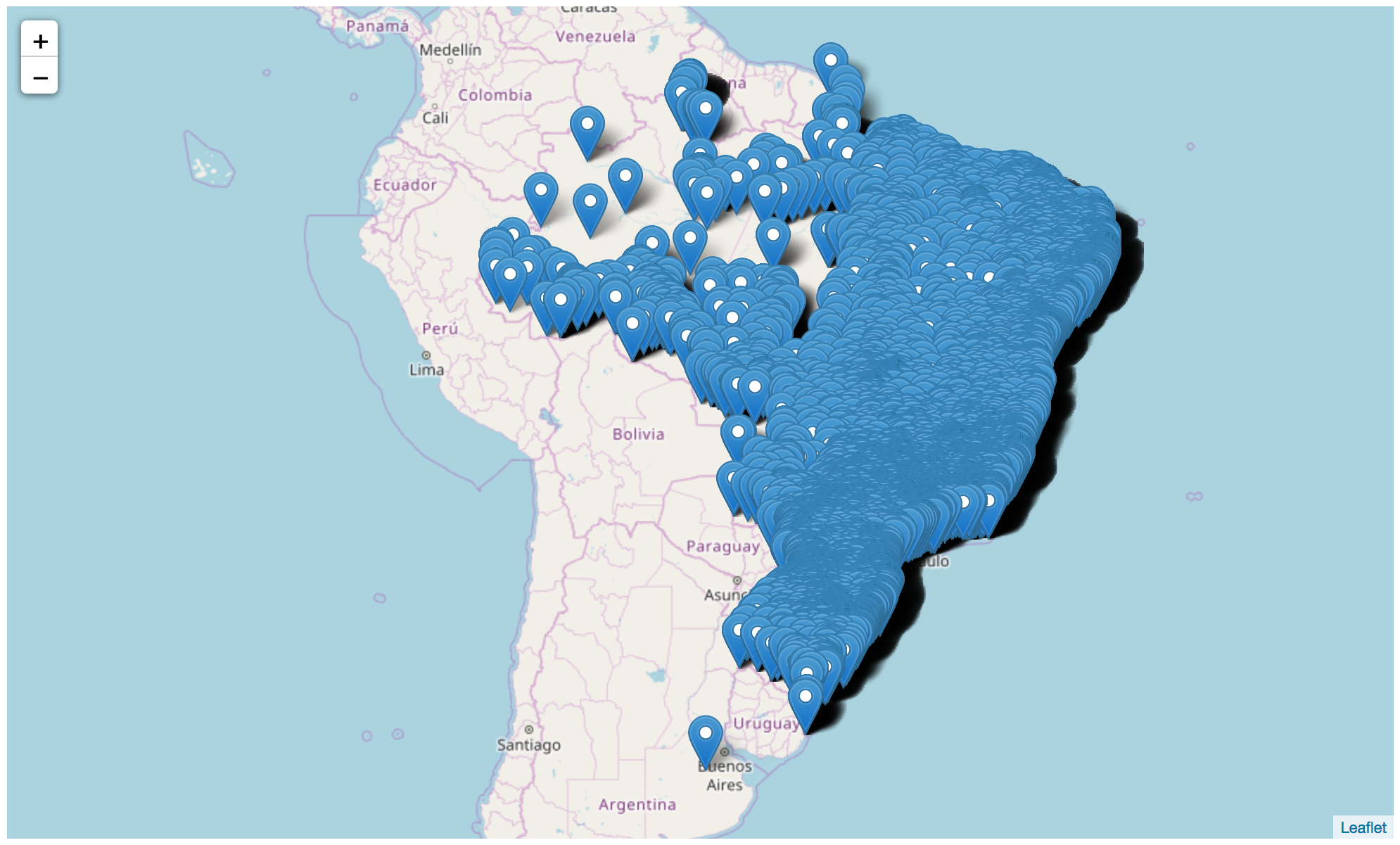 mapa do brasil com todas empresas