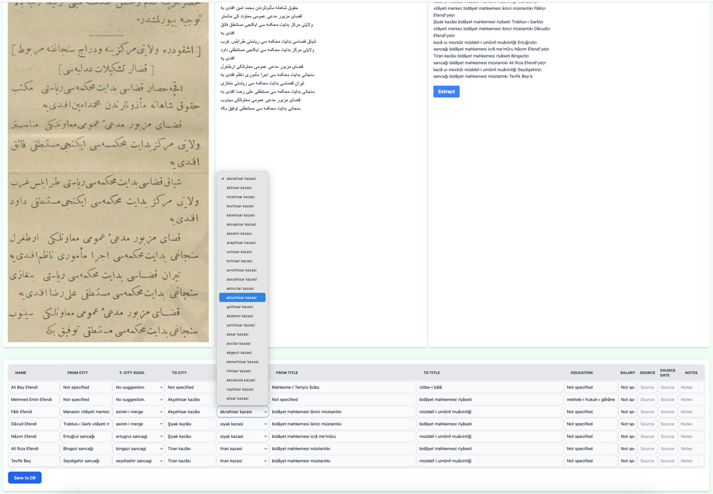 Ottoman Mobility Analyzer çalışırken