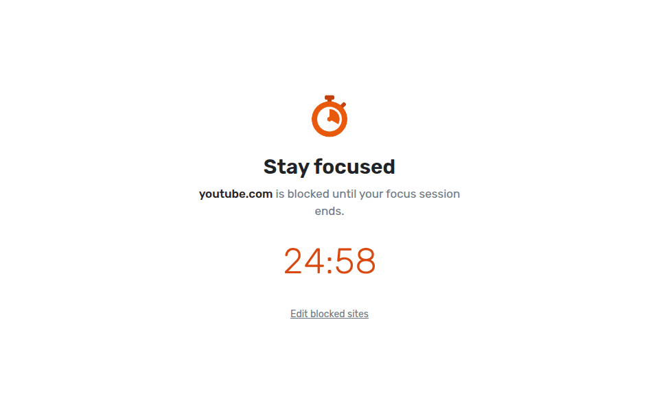 Blocked site page